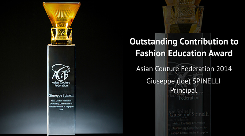 Outstanding Contribution to Fashion Education Award Asian Couture Federation 2014 Giuseppe(Joe) SPIN